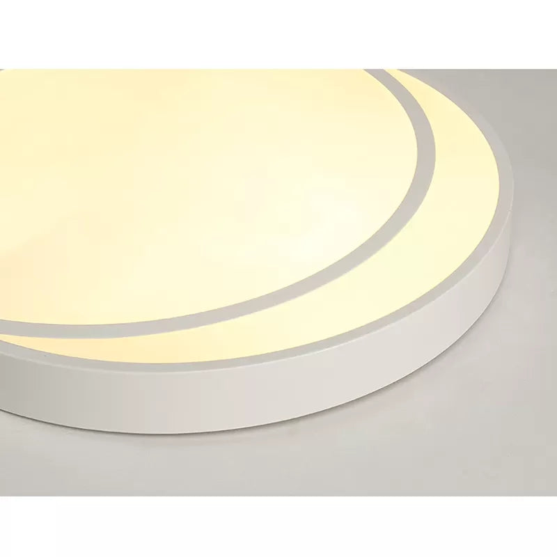Sleek Round Ceiling Mount Light - Acrylic Flush Perfect For Adult Bedroom