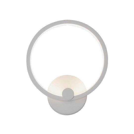 Simplicity Loop Sconce Light Acrylic Led - 8/12 Diameter Warm/White Bedroom Wall Lighting Fixture