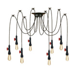 Industrial Style Black Pendant Lamp With Pipe Design And Valve For Kitchen
