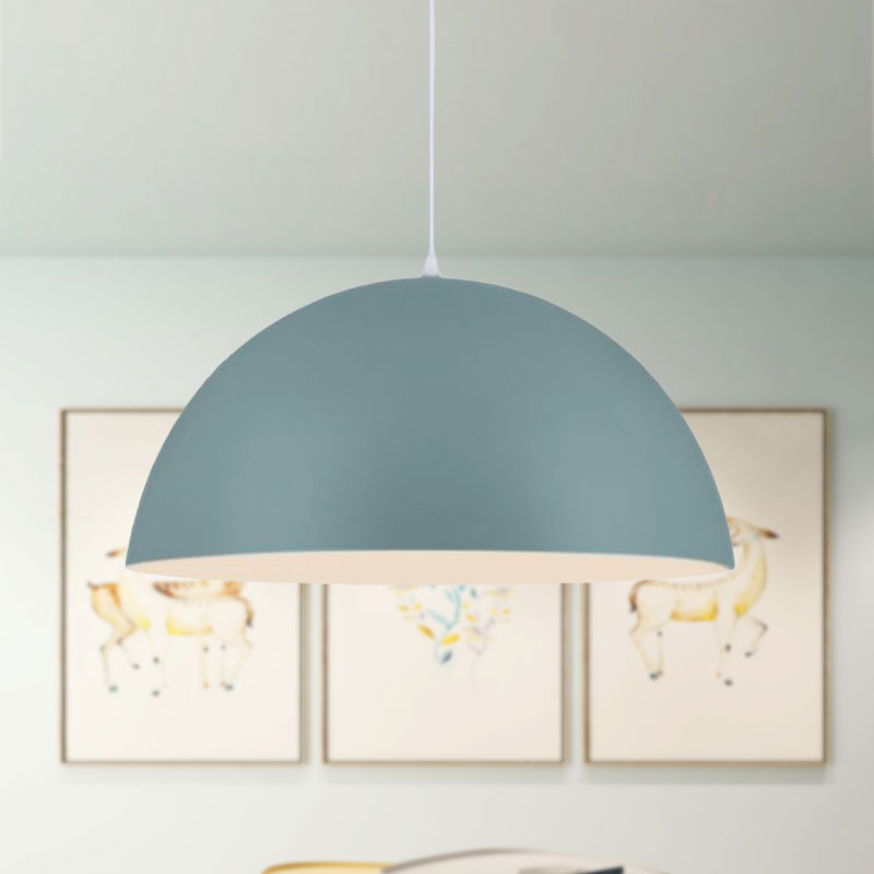Nordic Style Bowl Pendant Light In Pink/Yellow For Living Room Décor
