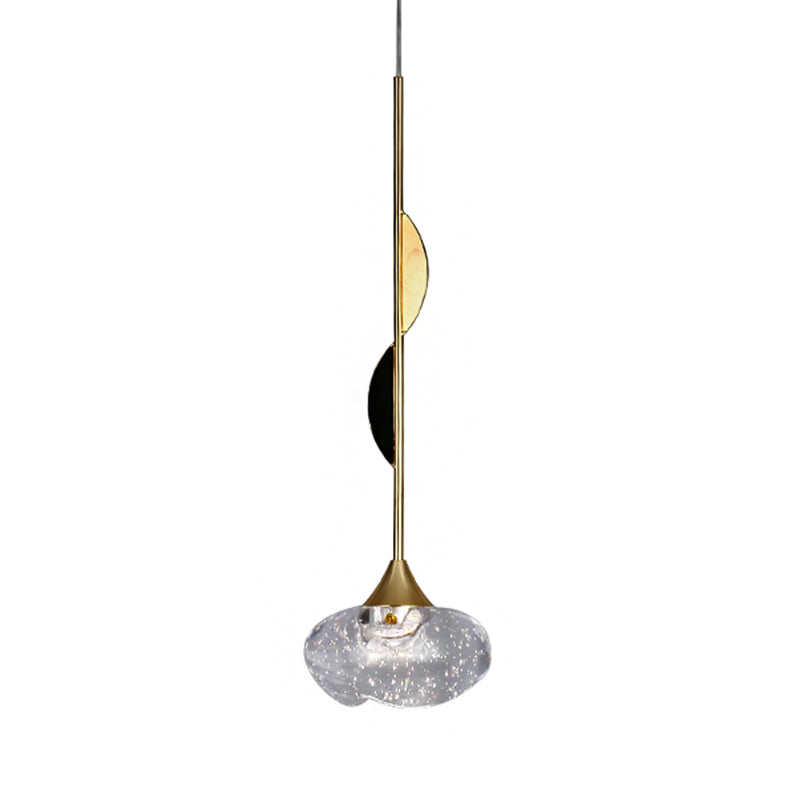 Contemporary Crystal Mini Pendant Light With Clear Ball Design - Bedroom Down Lighting Ornament