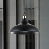 Wrought Iron Industrial Ceiling Pendant Lighting 1 Light Weathered Brass/Black 12/14 For Dining Room