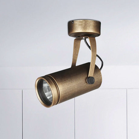 Antique Style Brass Ceiling Light Fixture - Metal Led Bedroom Semi-Flush Mount Adjustable 3/5 Width