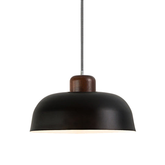 Vintage Style Metallic Pendant Lamp For Dining Table Ceiling With 12’/15’ W Bowl Shade 1 Light
