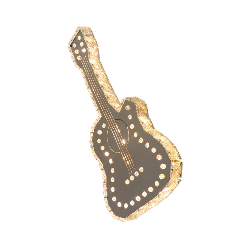 Modern Led Crystal Wall Lamp For Guitar Bedchamber In Gray