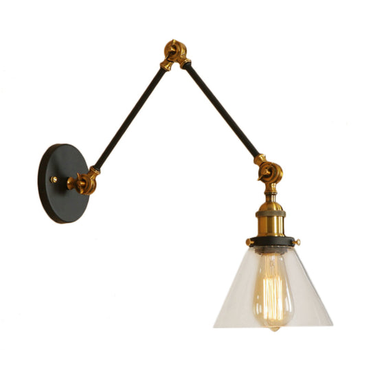 Vintage Style Wall Sconce With Clear Glass And Satin Brass Chrome Or Antique Finish - Perfect For