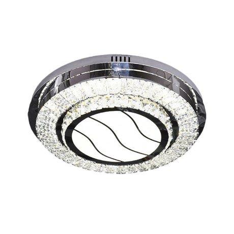 Stainless Steel Led Crystal Ceiling Lamp With Modern Design And Pattern Options
