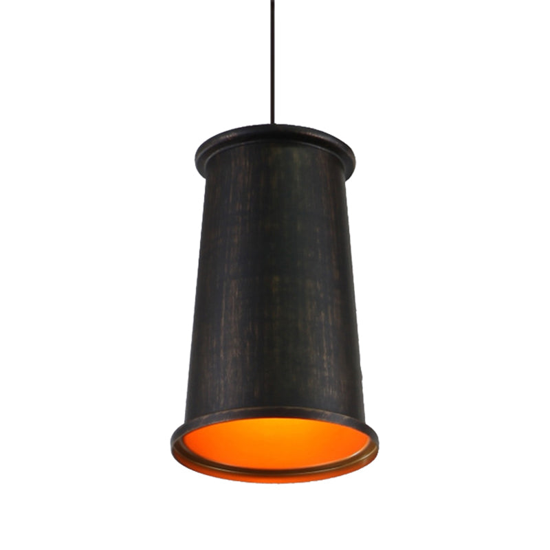 Vintage Style Pendant Light With Metal Shade | 1 Bulb Suspension Lighting For Dining Room In