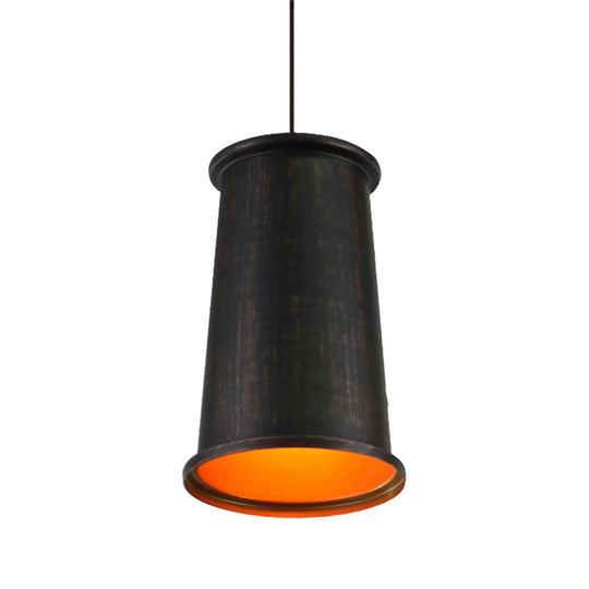 Vintage Style Pendant Light With Metal Shade | 1 Bulb Suspension Lighting For Dining Room In