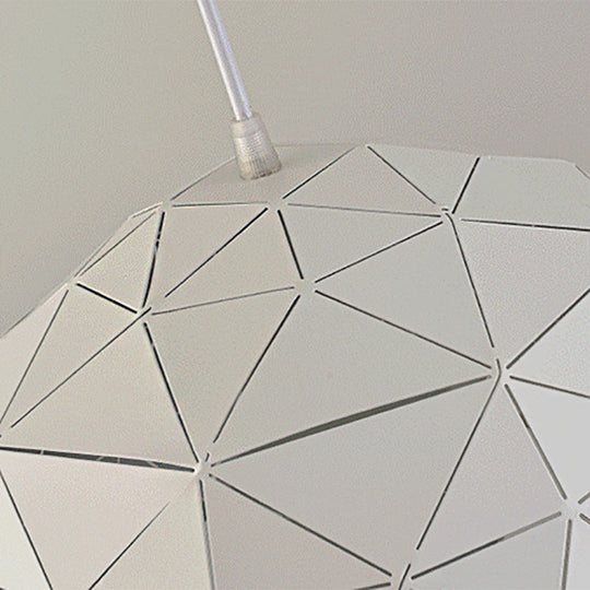 Modern Nordic Dome Ceiling Light In Black/White For Coffee Shop - 12/14 W 1-Light