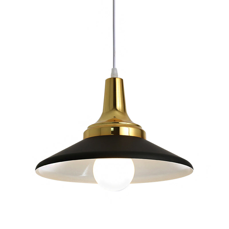 Industrial Conic Shade Pendant Light For Chic Bedroom Decor - Black Metal Suspended Fixture