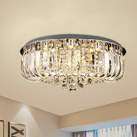 Modern Gold Led Ceiling Light With Prismatic Optical Crystal In Warm/White - 23.5/31.5 Wide Clear /
