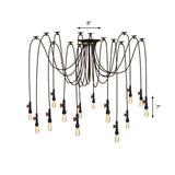 Industrial Style Black Pendant Lamp With Pipe Design And Valve For Kitchen