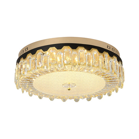 Modern Clear Crystal Flush-Mount Ceiling Lamp For Bedroom Led Light Fixture