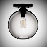 Contemporary Glass Orbit Ceiling Light Fixture - Red/Sky Blue/Amber/Dark Smoke/Coffee 1 Head Indoor