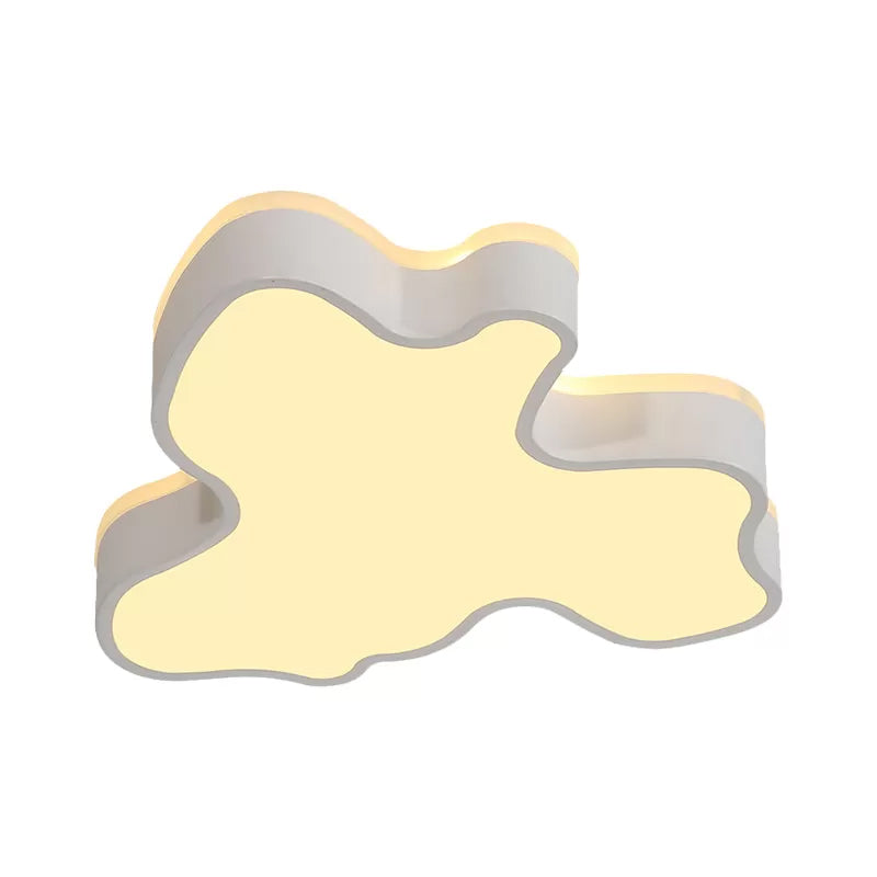 Abstract Flush Light - 16’/19.5’/23.5’ Width Black/White Shade Led Contemporary Mount In Warm/White