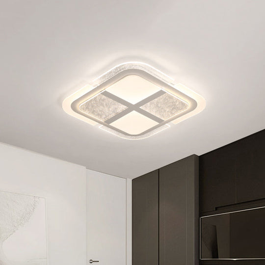 Square Led Ceiling Light With Mosaic Acrylic Design In Warm/White 16-23.5 Widths