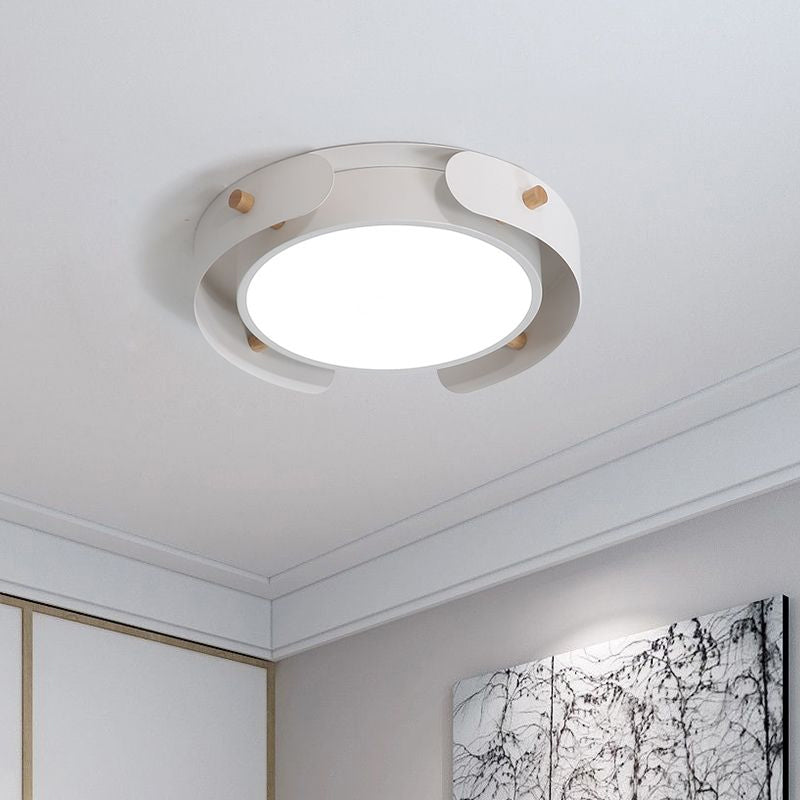 White/Brown Nordic Style Ceiling Lamp With Diffuser - 16’/19.5’ Diameter