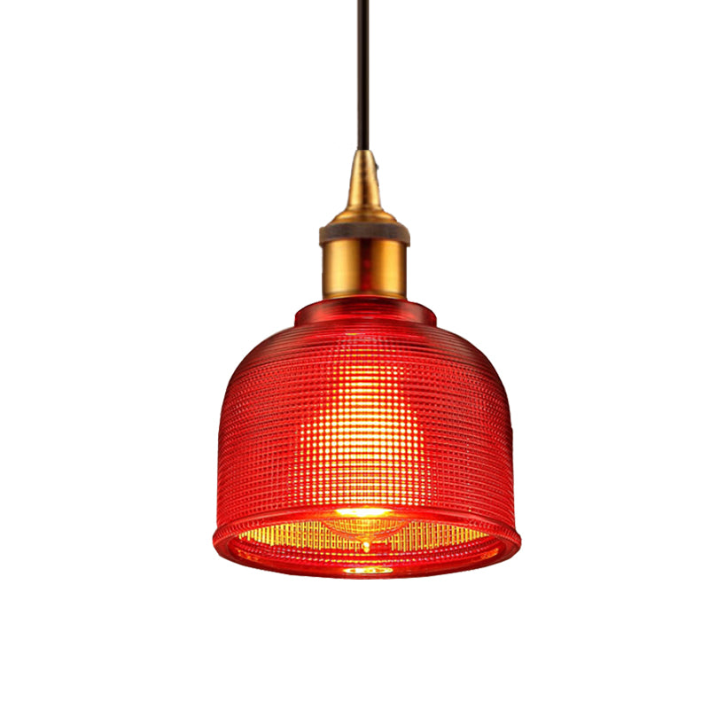 Grid Glass Pendant Light With Stylish Traditional Cup Shade Perfect For Living Room And Cafe