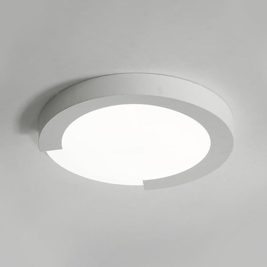 Macaron Flush Mount Ceiling Lights - 16’/20’ Round In Black/White/Pink