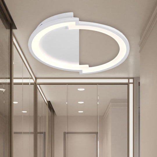 Sleek Round Acrylic Flush Mount Ceiling Light In Multiple Sizes And Colors - Led Warm/White Glow