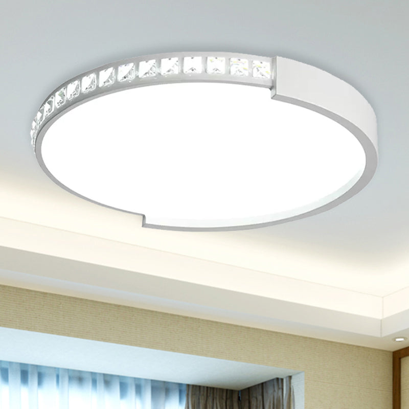 16’/19.5’/20.5’ Wide Crystal Led Flush Mount Ceiling Light For Bedroom And Living Room