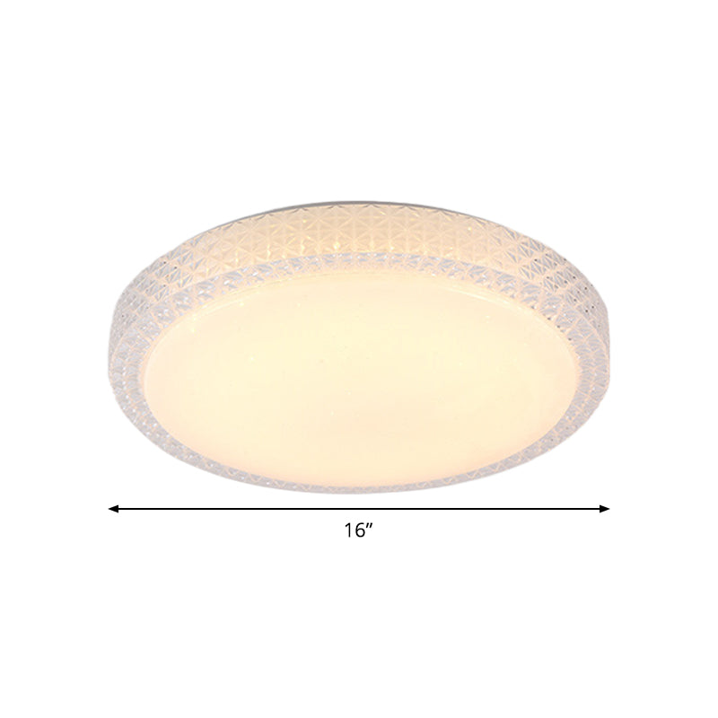Flush-Mount Crystal Led Ceiling Light In White Or Warm Available 16’ 19.5’ Diameter