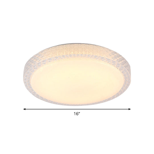 Flush-Mount Crystal Led Ceiling Light In White Or Warm Available 16’ 19.5’ Diameter