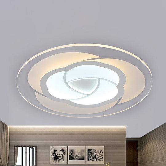 Blossom Ultra Thin Acrylic Flushmount Modernism White Led Ceiling Light 16.5/20.5 Warm/White