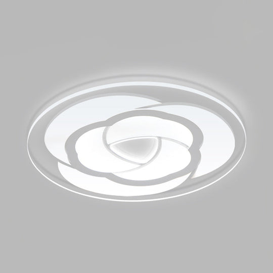 Blossom Ultra Thin Acrylic Flushmount Modernism White Led Ceiling Light 16.5/20.5 Warm/White