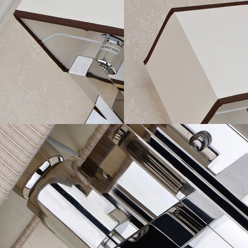 Contemporary Rectangle Led Wall Sconce Lighting In Chrome With Spotlight