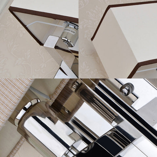 Contemporary Rectangle Led Wall Sconce Lighting In Chrome With Spotlight