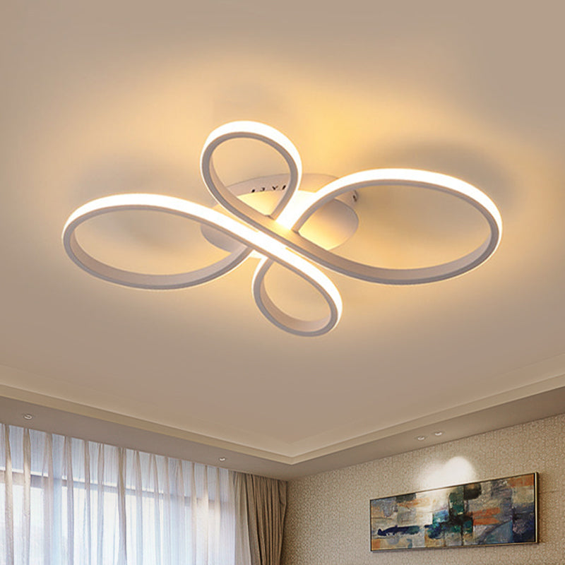 Minimalist White/Coffee Led Ceiling Light With Acrylic Frame And Adjustable Warm/White/Natural
