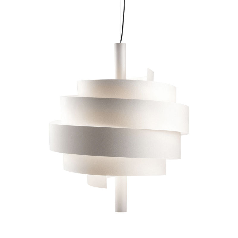 Modern Pink/Green/White Twirling Pendant Lamp - Stylish Metallic Hanging Light Fixture For Dining