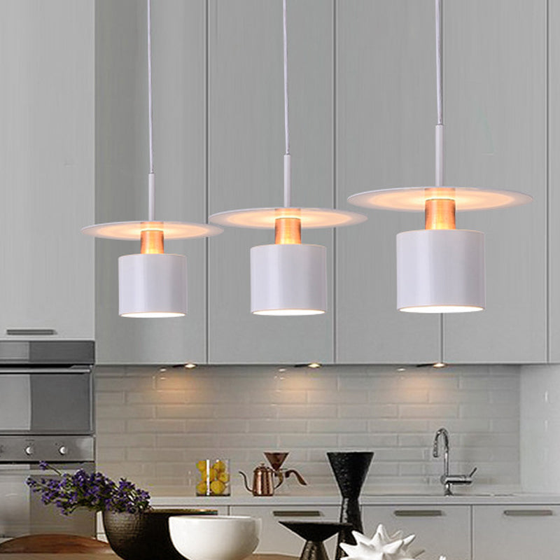 Minimalist Perfume Bottle Bedside Hanging Light - White Metal 1 Head Ceiling Suspension Lamp