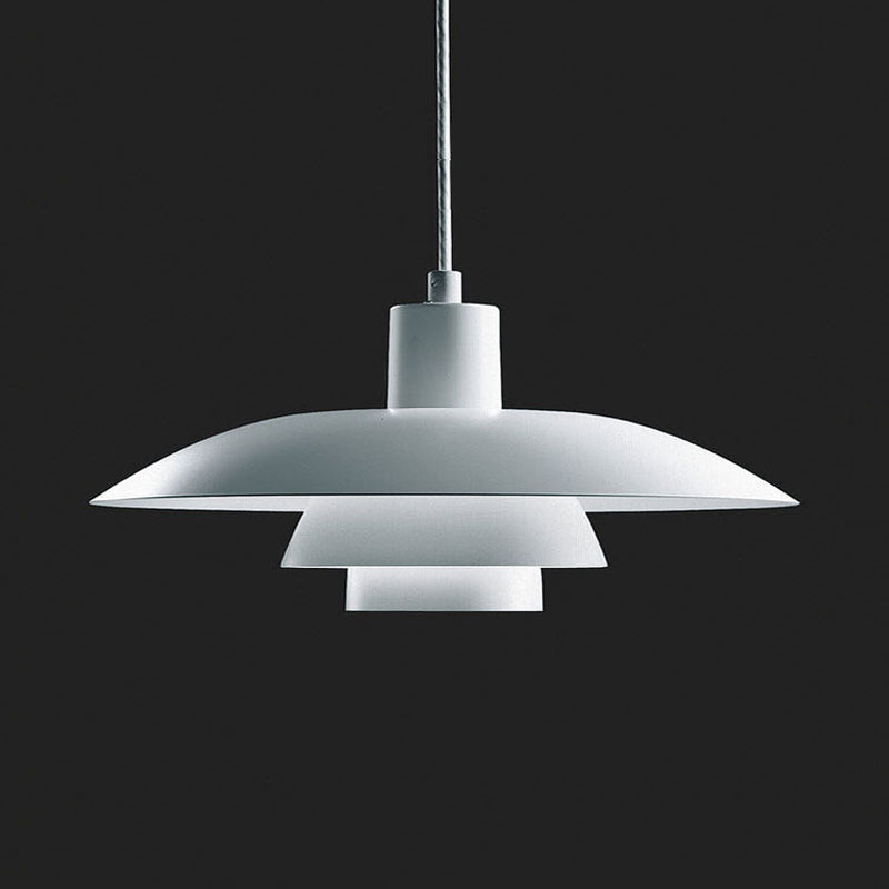 Nordic 3-Layer Shade Pendant Lamp: White Ceiling Light For Sitting Room