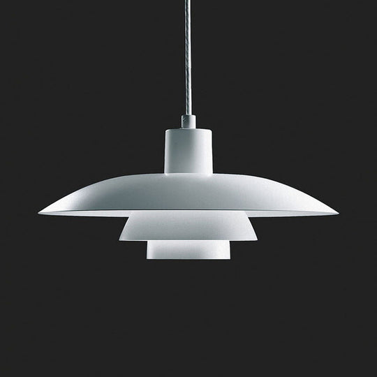 Nordic 3-Layer Shade Pendant Lamp: White Ceiling Light For Sitting Room