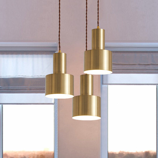Mini Grenade Iron Pendulum Light - Single Brass Finish Pendant Fixture