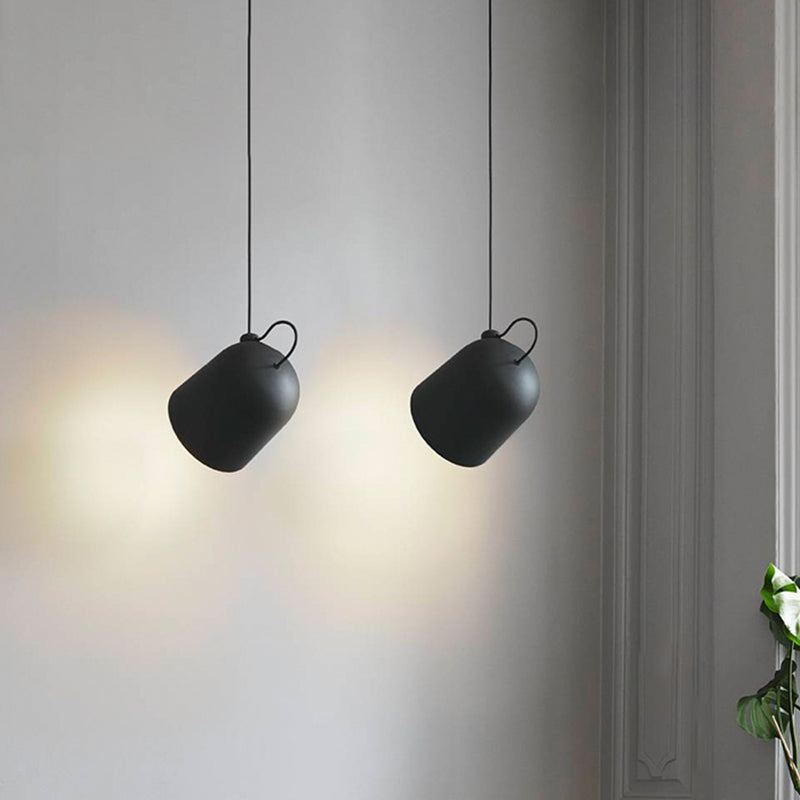 Nordic Dome Pendant Lamp - Black/White/Grey Moveable & Metal Perfect For Dining Room Lighting