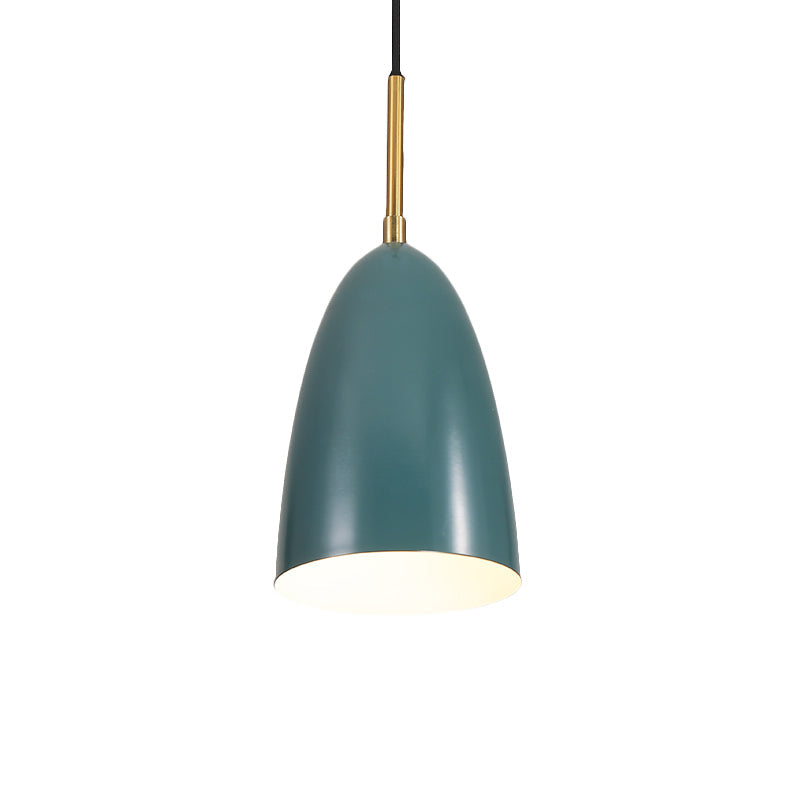Green Metal Pendant Ceiling Light - Elegant Macaron Design Suspended Lighting Fixture