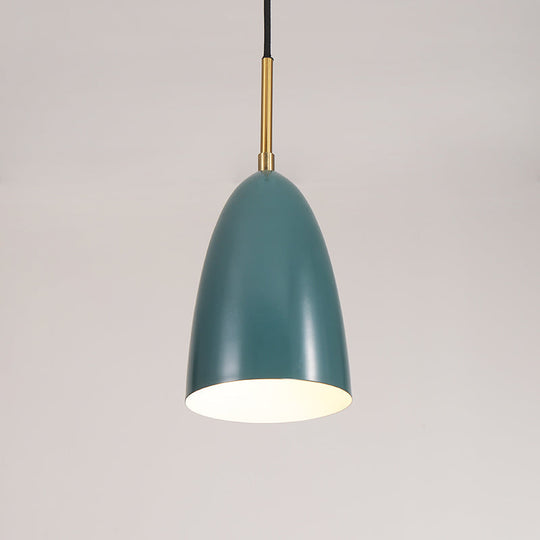Green Metal Pendant Ceiling Light - Elegant Macaron Design Suspended Lighting Fixture