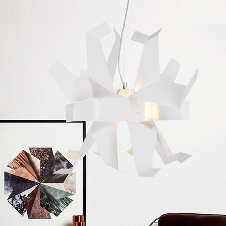 Origami Bird Pendant Lamp - White/Red Art Decor Hanging Light Fixture White
