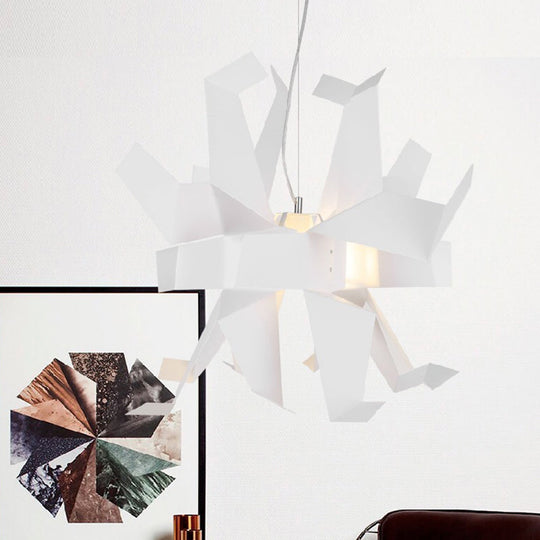 Origami Bird Pendant Lamp - White/Red Art Decor Hanging Light Fixture White