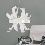 Origami Bird Pendant Lamp - White/Red Art Decor Hanging Light Fixture