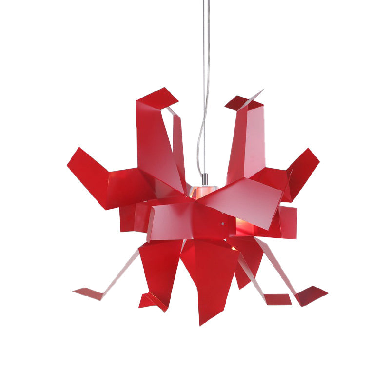 Origami Bird Pendant Lamp - White/Red Art Decor Hanging Light Fixture