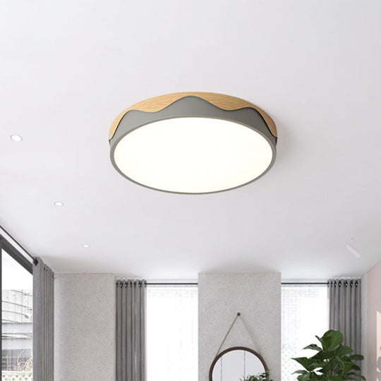 Macaron Acrylic Close To Ceiling Light - Rounded Thin Design 16.5’/20.5’ Wide Led Flush Mount