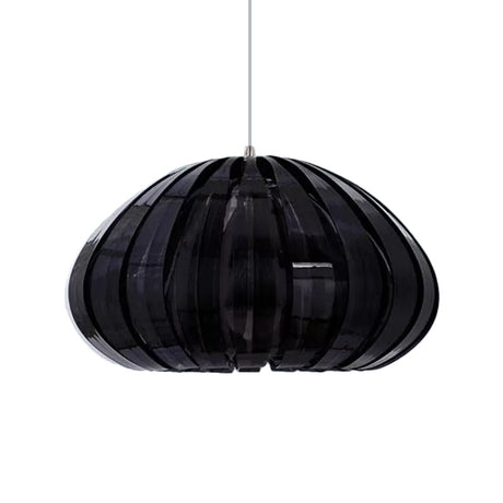 Sleek Squash Suspension Light: Acrylic Single Ceiling Pendant For Dining Table White/Black With