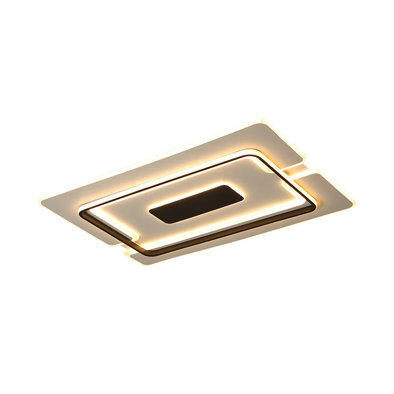 Modern Slim Led Ceiling Light For Living Room In Black And White