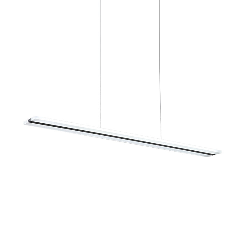 Minimalist Acrylic Led Ceiling Pendant Lamp In Warm/White/Natural Light - Black Suspension
