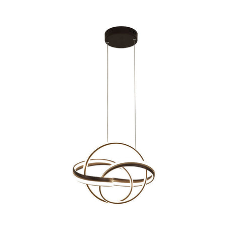 Modern Cycle Acrylic Led Chandelier Light Fixture In White/Coffee Perfect For Over Table